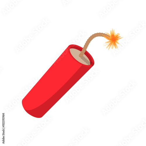 Red dynamite stick cartoon icon