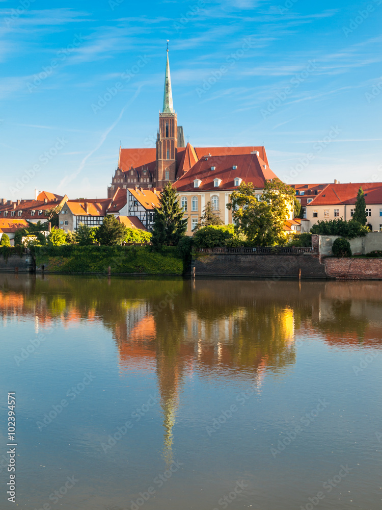 Church of the Holy Cross on Cathedral Island in Wroclaw
