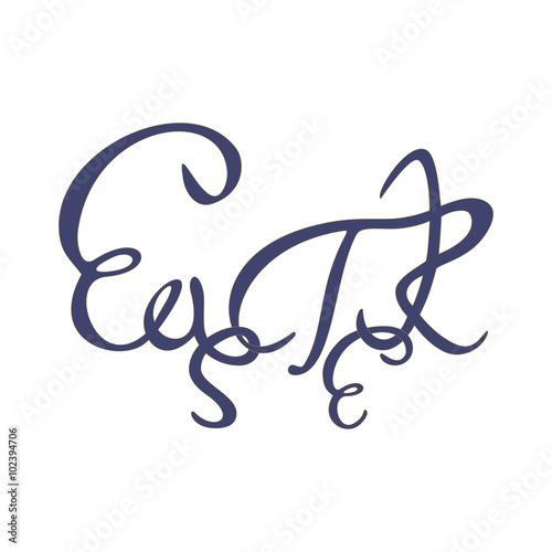 Hand-written word saying Easter