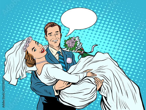 Wedding couple bride groom love on hand