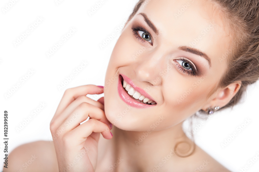 Beauty Girl. Portrait of Beautiful Young Woman. Fresh Clean Skin Beauty Girl. Portrait of Beautiful Young Woman. Fresh Clean Skin