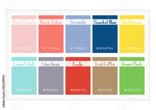 Palette Colors 2016 Vector Illustretion