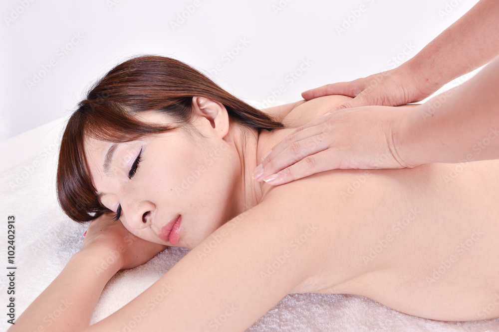Women undergoing massage