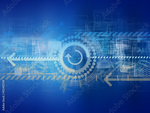 Abstract Blue technology background design