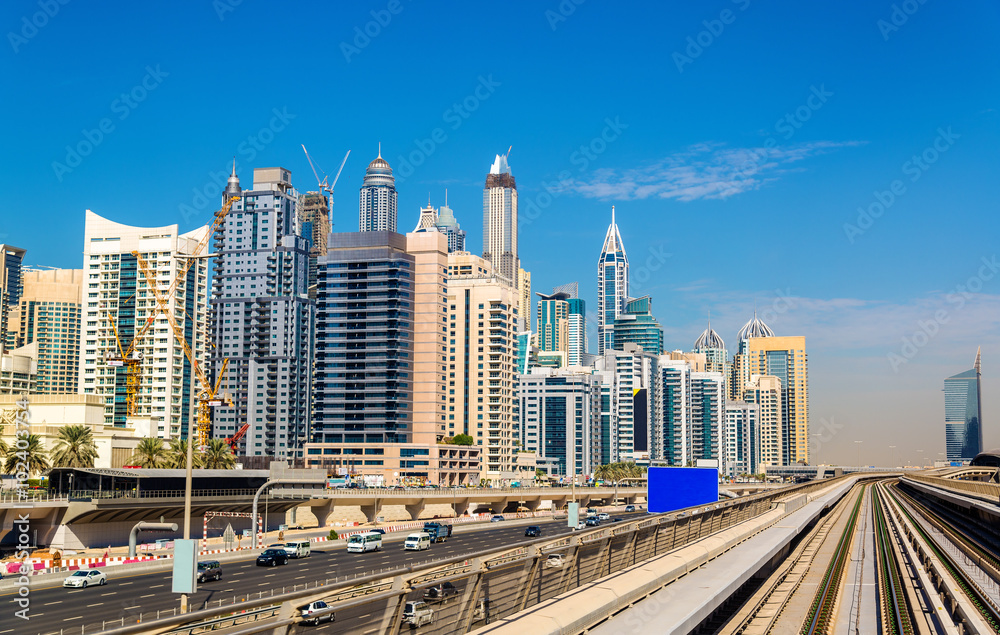 Obraz premium View of Jumeirah district in Dubai, UAE