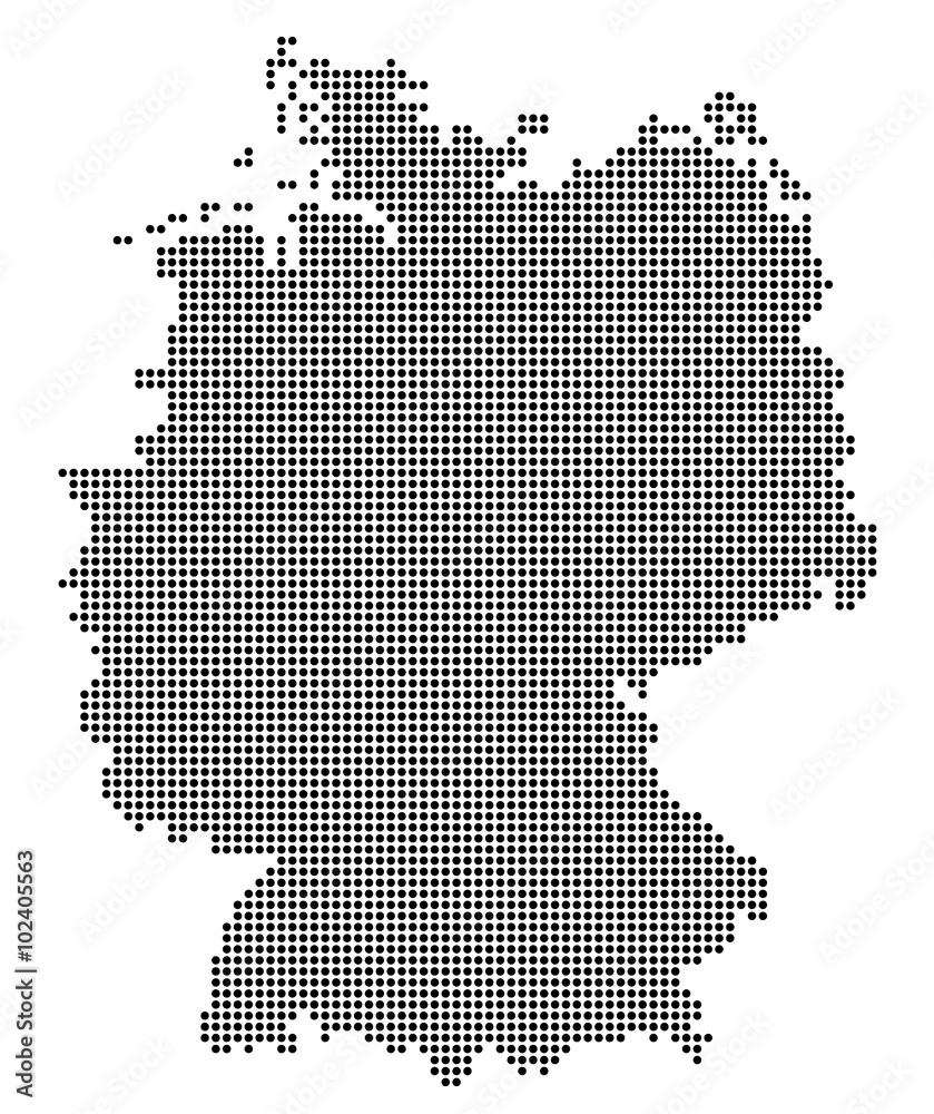 Deutschland in Punkten - Schwarz