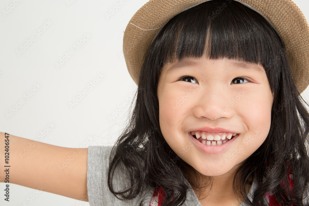 Portrait of Little asian girl with smiles face Portrait of Little asian girl with smiles face
