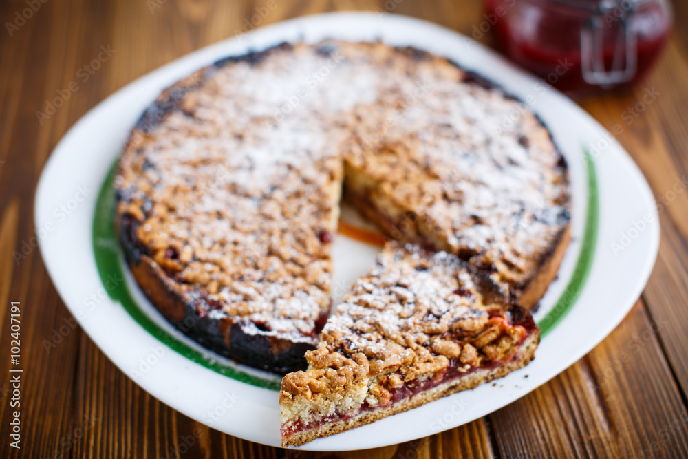 sweet cake with fruit jam sweet cake with fruit jam