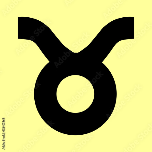 Taurus sign. Flat style icon