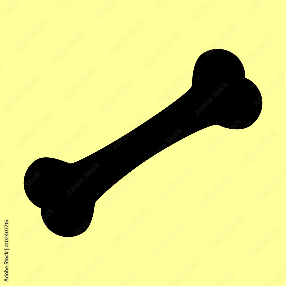 Bone sign. Flat style icon Bone sign. Flat style icon
