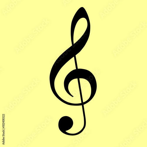 Music violine clef sign