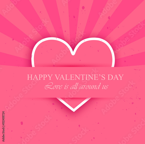 Valentine's day card vector