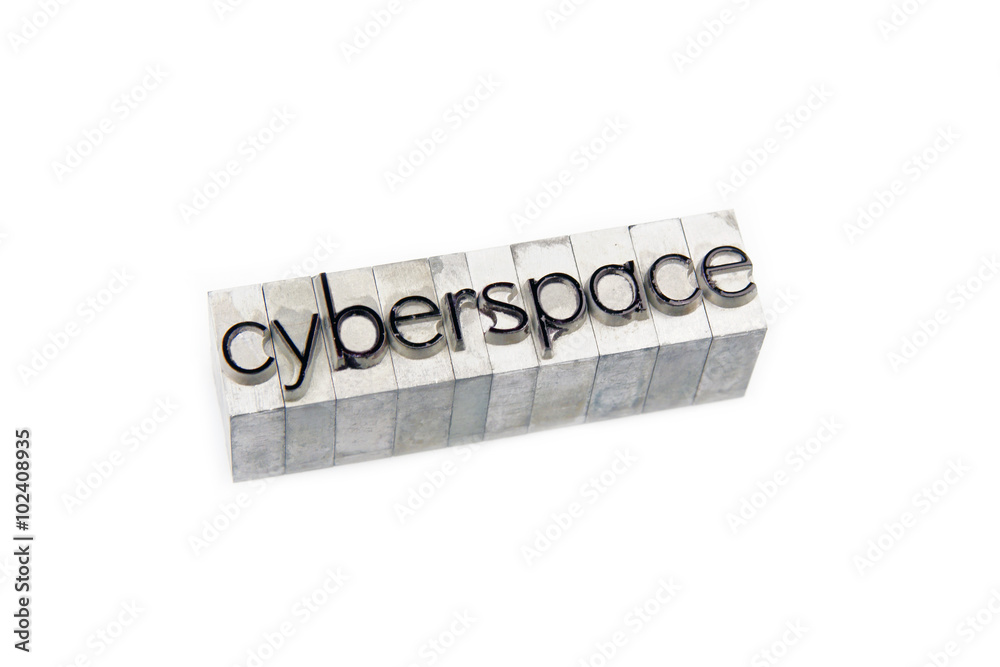 cyberspace / caracteres d'imprimerie en plomb cyberspace / caracteres d'imprimerie en plomb
