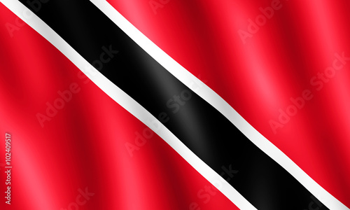 Flag of Trinidad and Tobago waving in the wind
