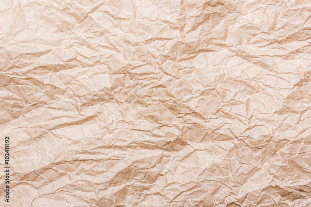 Old blank brown crumpled paper. Old blank brown crumpled paper.