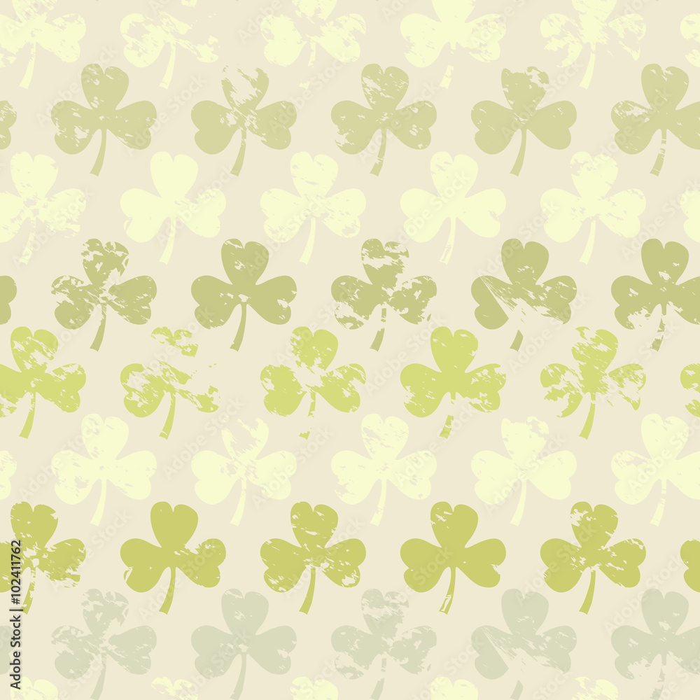 Grunge clover pattern. seamless leafs green clover pattern in flat style .Web.Saint Paticks Day Grunge clover pattern. seamless leafs green clover pattern in flat style .Web.Saint Paticks Day