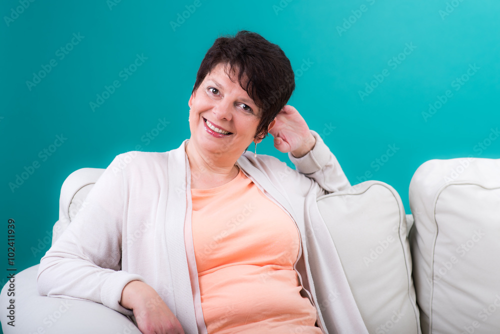 Obraz premium glückliche seniorin