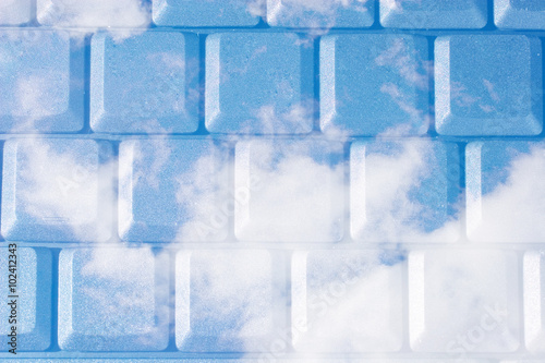 Blue sky as a computer keyboard