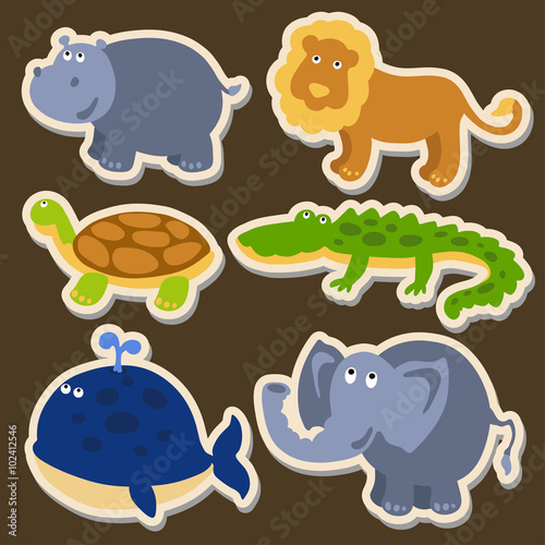 Cute animal set 