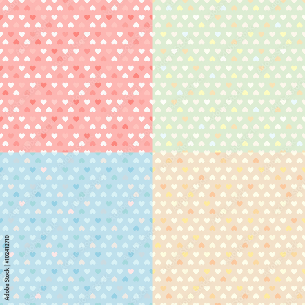 Colored Seamless Patterns Set Colored Seamless Patterns Set
