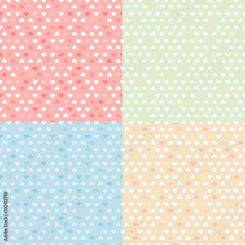 Colored Seamless Patterns Set