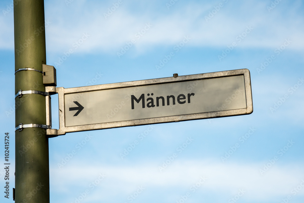 Fototapeta premium Schild 67 - Männer