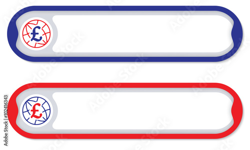 Colored frames for any text with pound sterling symbol
