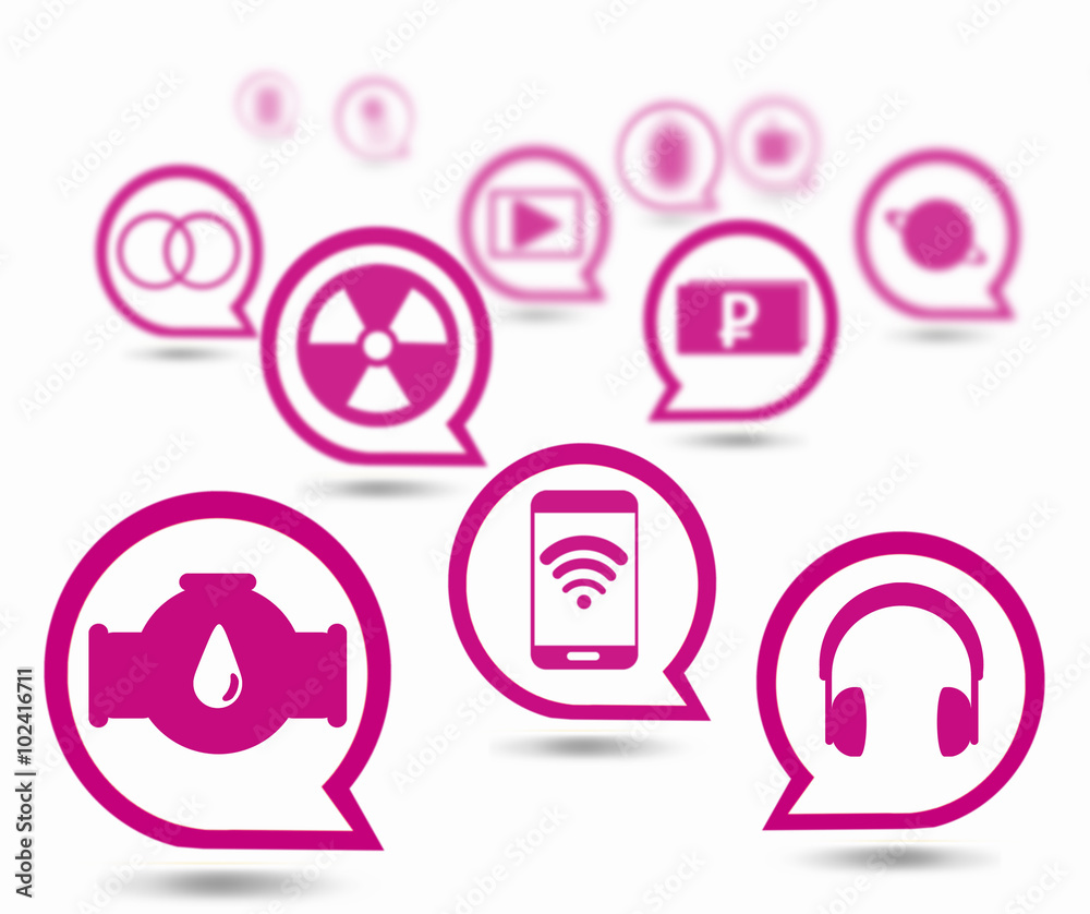 Collection of media icons Collection of media icons