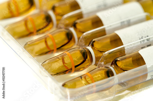 Many sterile vial and ampule filled with injection dosage form s