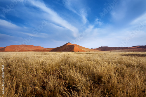 Red Dunes in Sossusvlei, in the Namib Desert, Namibia