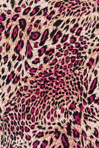 texture of print fabric striped leopard