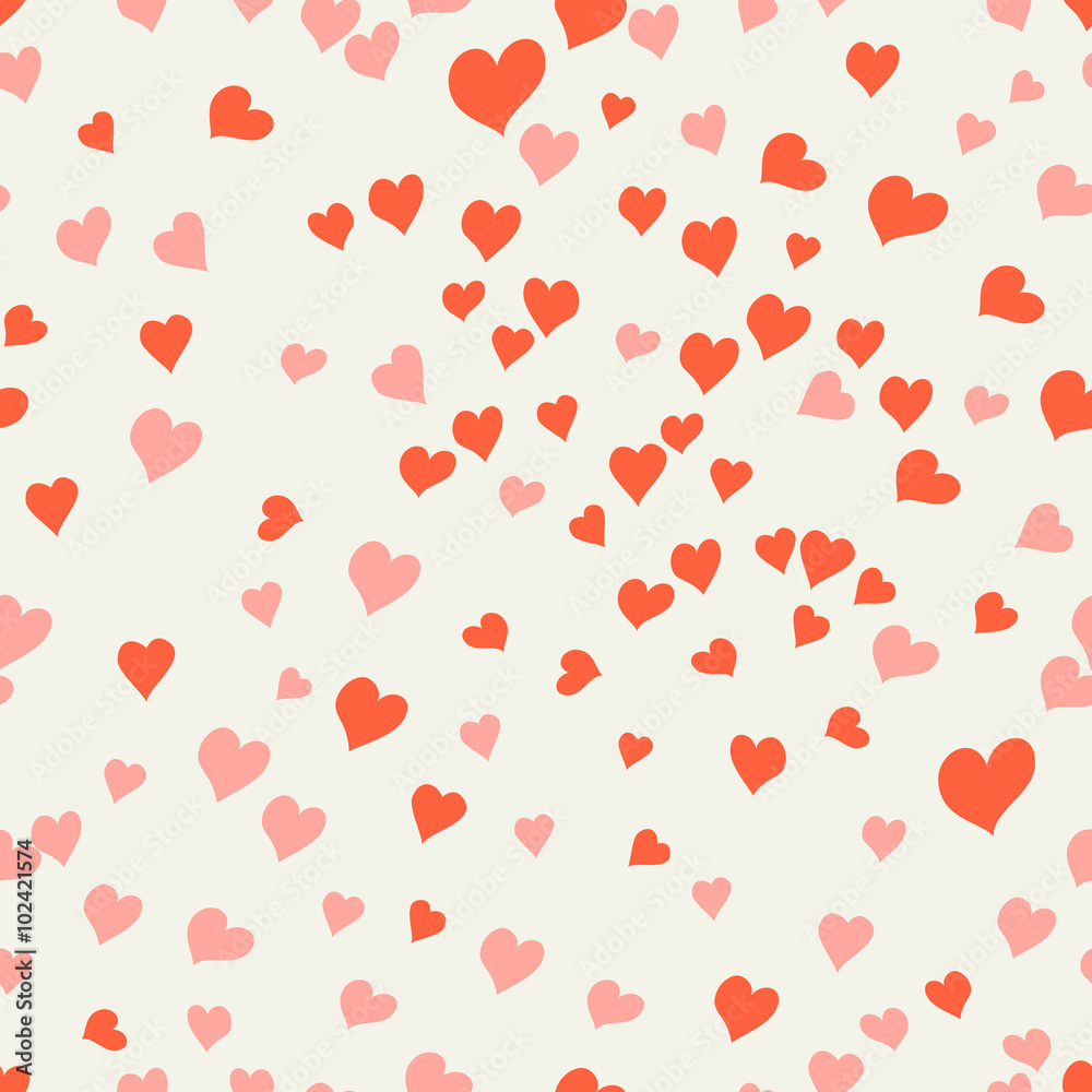 Cute seamless pattern with hearts