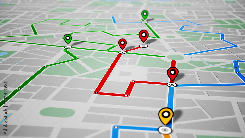 GPS Navigation, Localization. Seamless loop. 4k, Ultra HD, UHD.