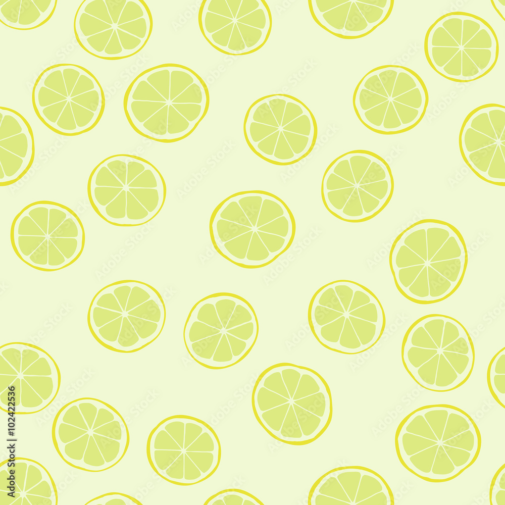 Seamless pattern with lemons