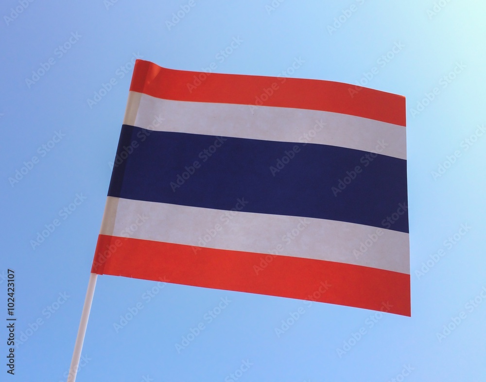 Thailand flag with the blue sky Thailand flag with the blue sky