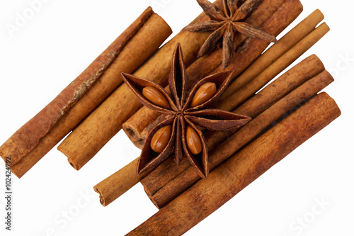 spices on a white background photo