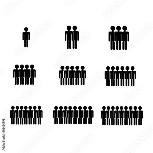 Population People Icon Illustration design