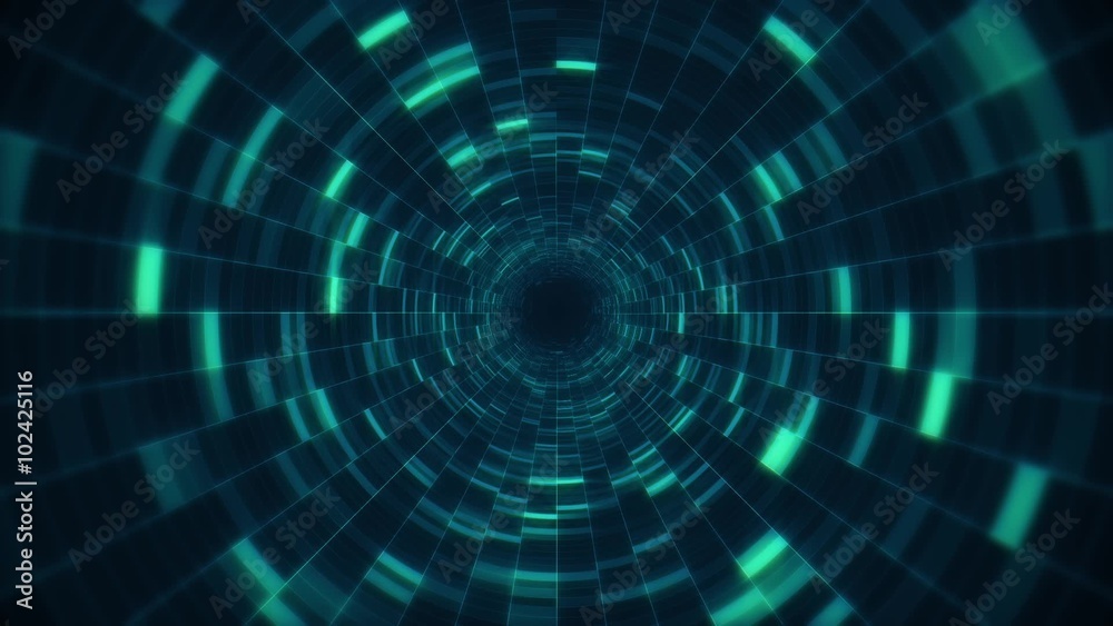 abstract green cylinder loop able