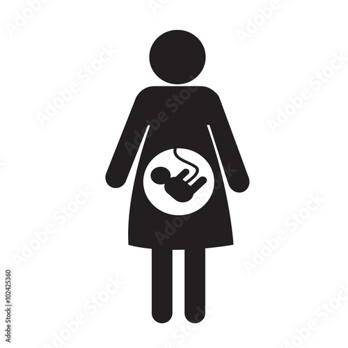 Pregnant woman icon Illustration design