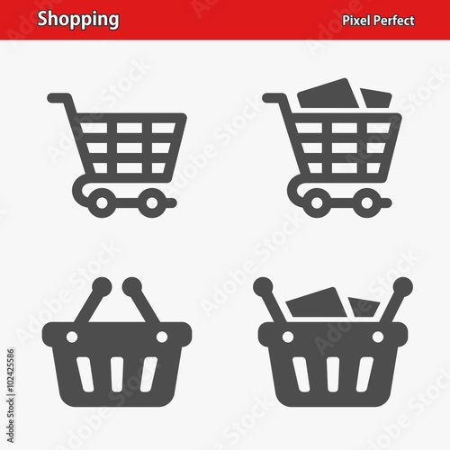Shopping Icons. Professional, pixel perfect icons optimized for both large and small resolutions. EPS 8 format.