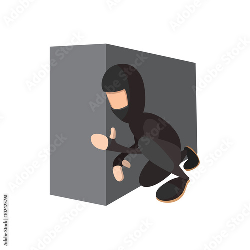 Ninja hiding the wall icon