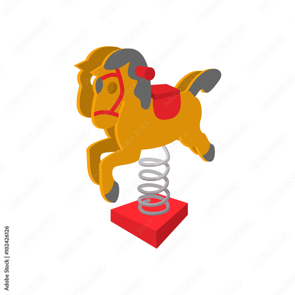 Fototapeta premium Rocking horse cartoon icon