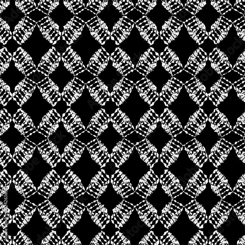 Ethnic boho black and white seamless pattern. Print. Repeating background. Cloth design, wallpaper.