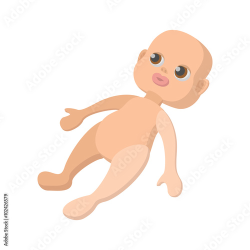 Baby doll cartoon icon
