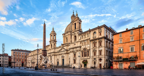 Sant'Agnese in Agone and the obelisco agonale piazza navona