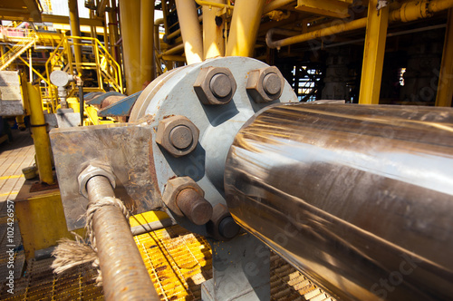 Oil and gas offshore industry pipe work