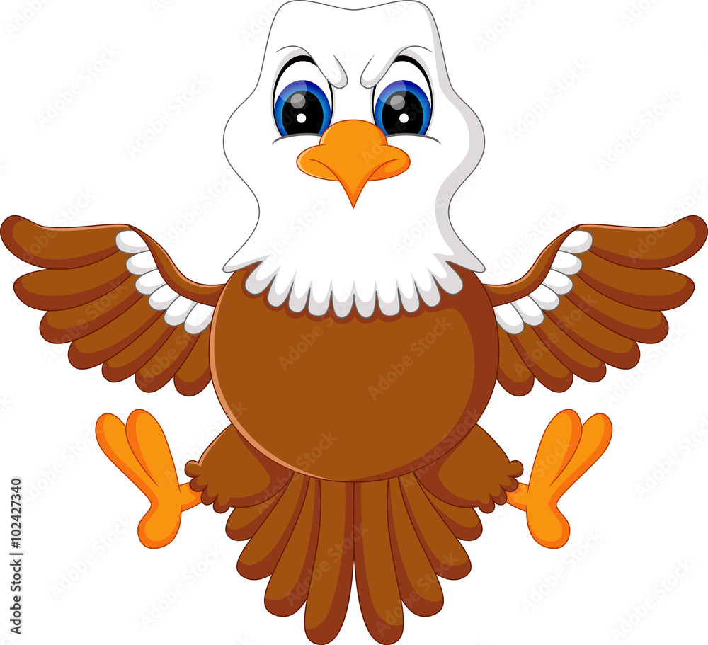 Obraz premium illustration of Cute eagle cartoon