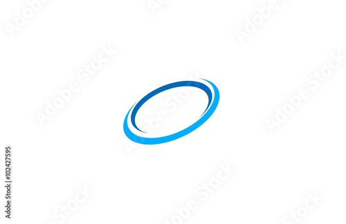 blue round circle connection logo