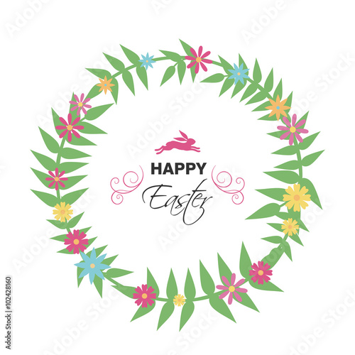 Vector Illustration of a Colorful Happy Easter Greeting Card Design © Ramona Kaulitzki