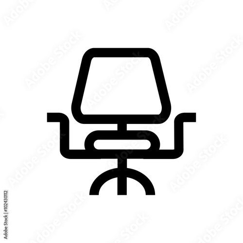 Office chair line icon.